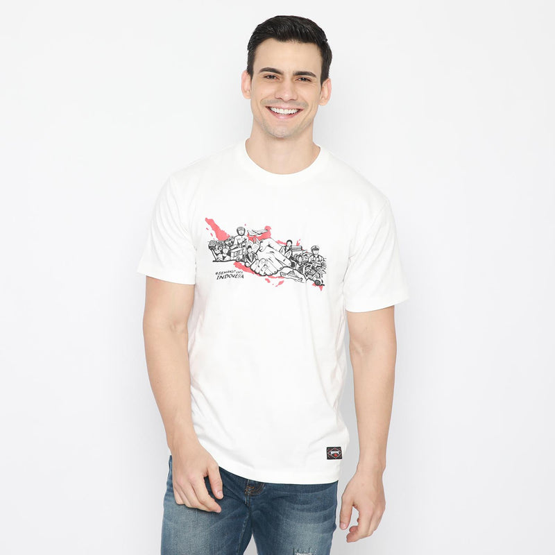 PP Graphic Tee Semangat Indonesia White