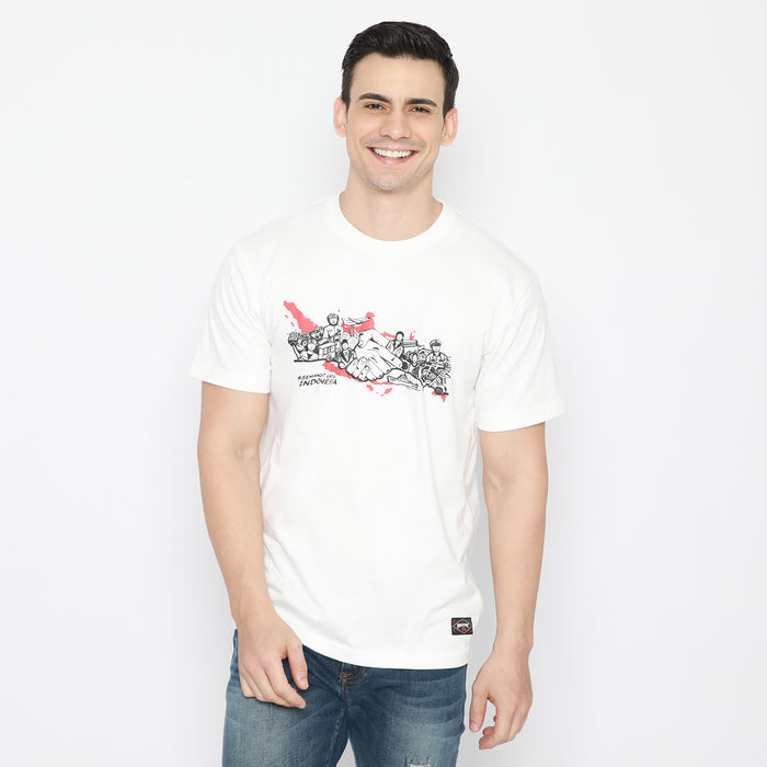 PP Graphic Tee Semangat Indonesia White